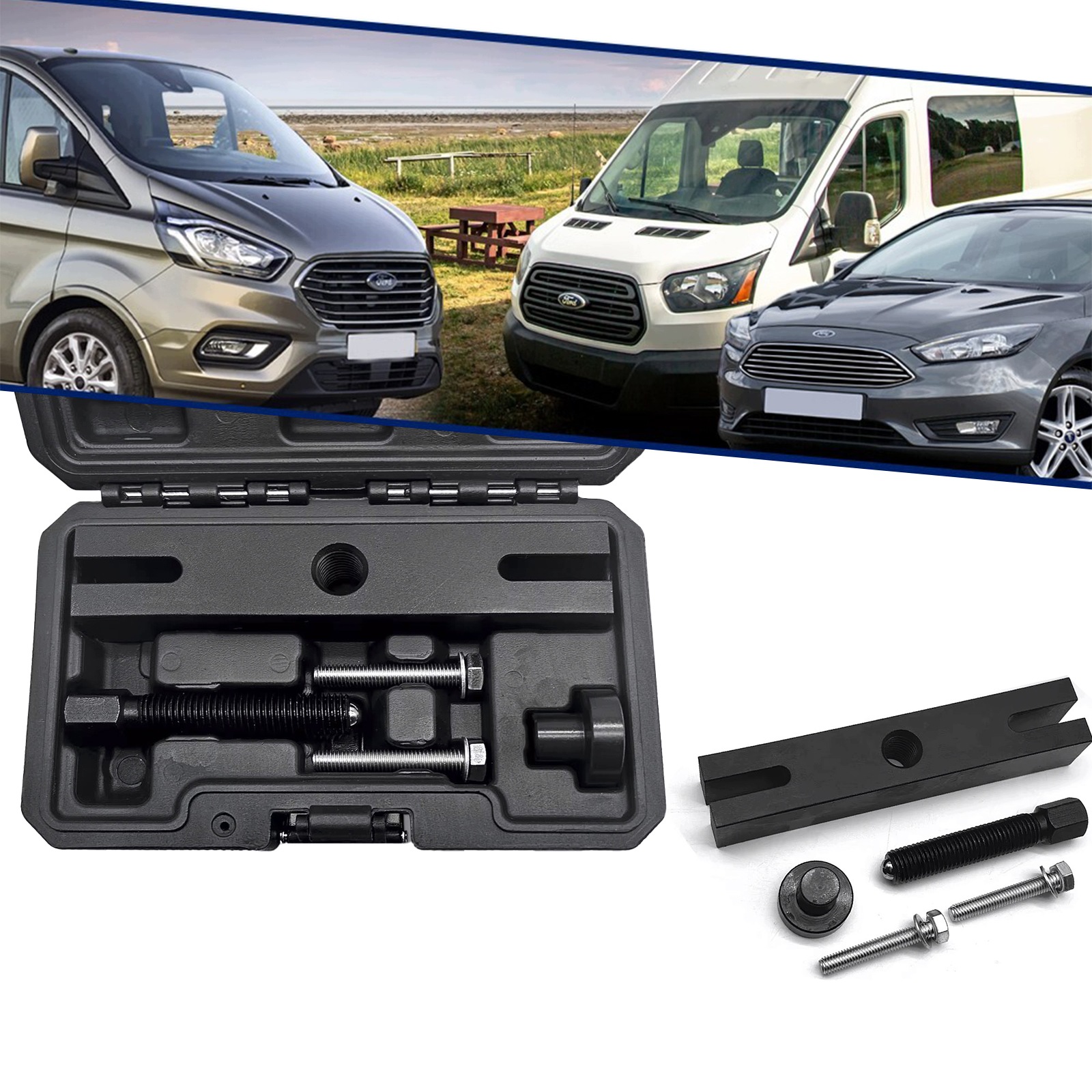 2-RAMENNÝ Stahovák Pro Řemenici Klikového Hřídele Ford 2.0 Ecoblue Tdci
