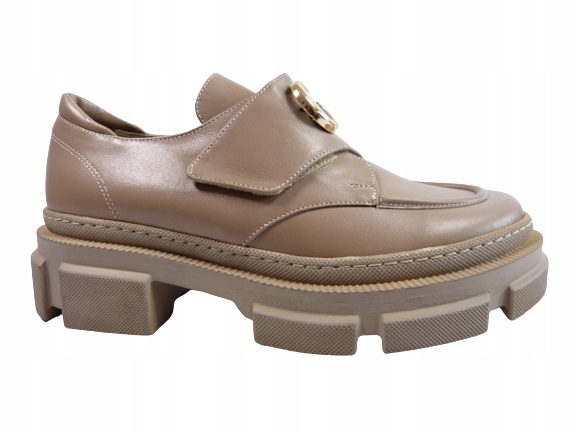 béžové dámské mokasíny, polobotky a platformy Karino 37