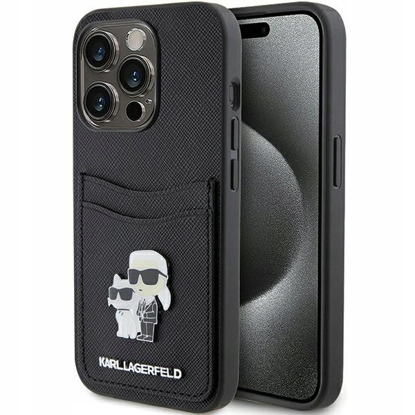 Karl Lagerfeld KLHCP15LSAPKCNPK iPhone 15 Pro 6.1" černý/černý hardcase Sa