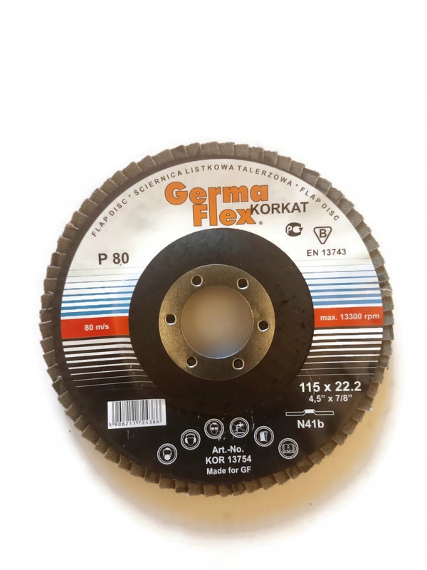 

Tarcza ścierna ściernica listkowa 115mm 80gr