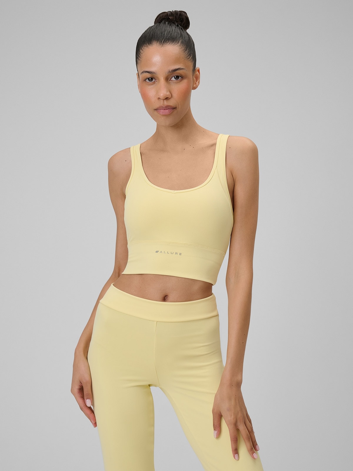 4F Dámská Podprsenka Jóga Žlutá Crop Rychleschnoucí XL