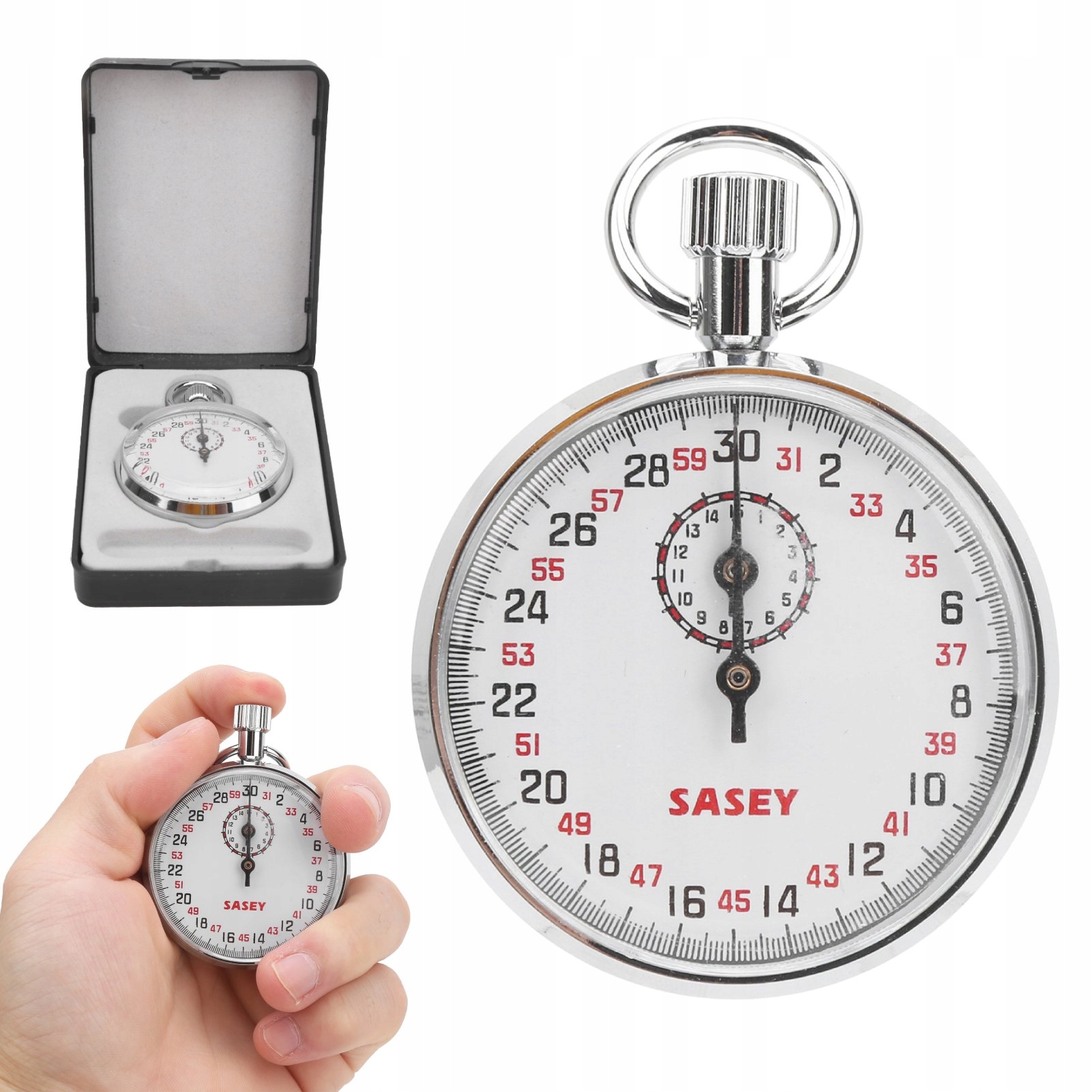 Mechanické Stopky Klasický Kovový Nerezový Športový Chronograf