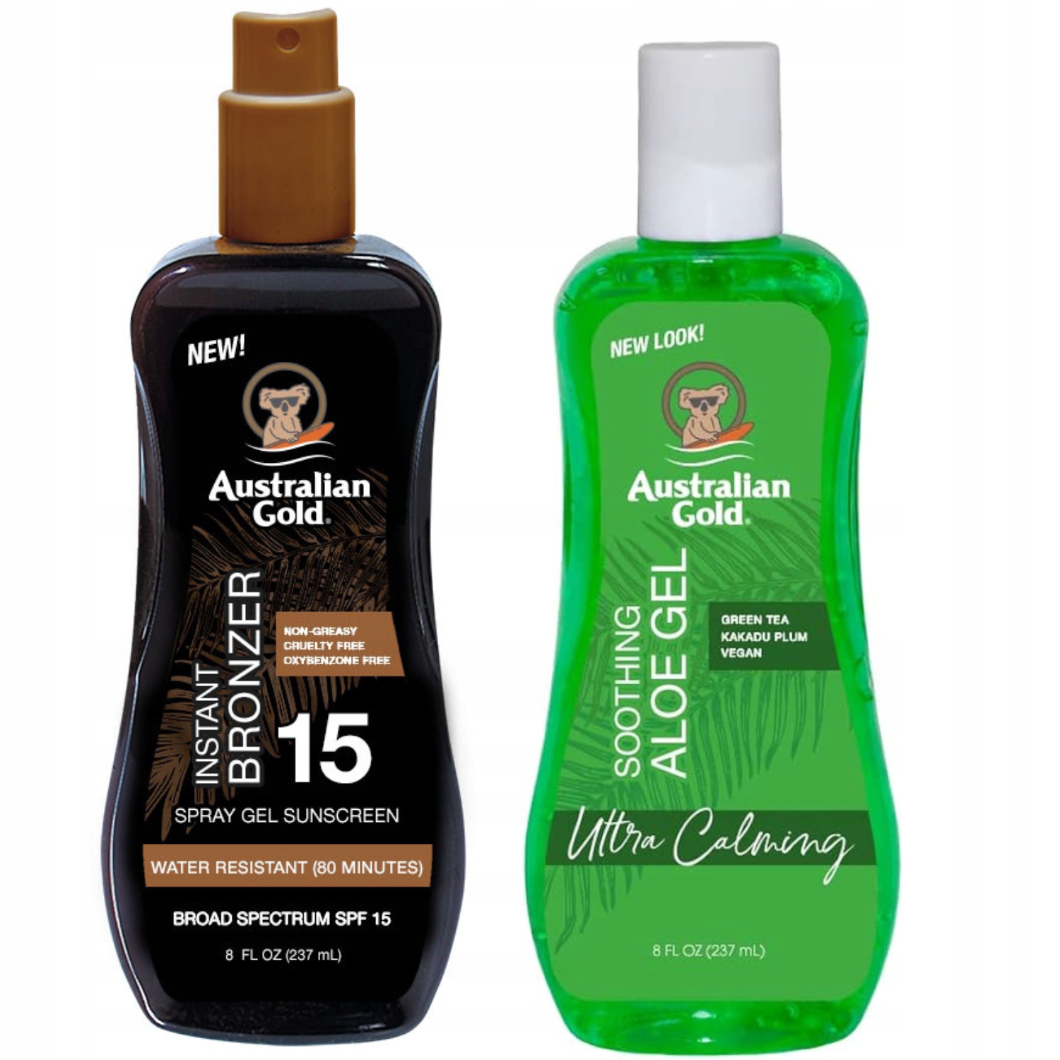 Australian Gold Gel Ve Spreji s bronzerem SPF15 Aloe po opalování