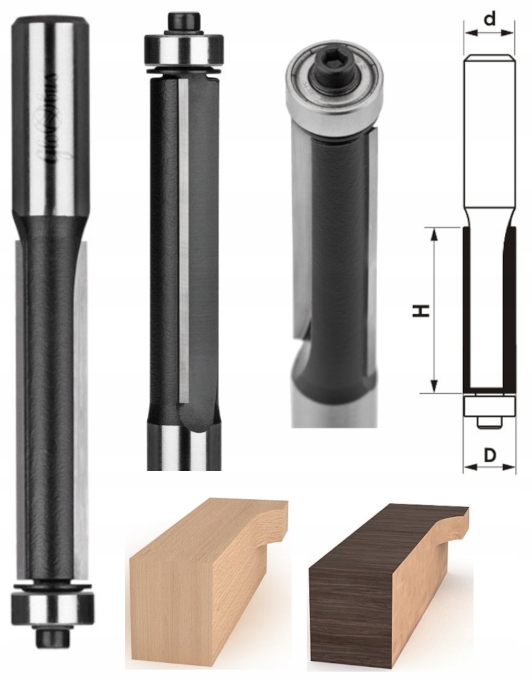 Globus Přímá fréza se spodním ložiskem D=12,7 H=50,8 d=12 FT909-1212-0001