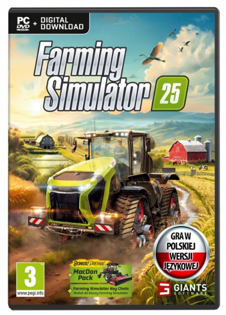 Farming Simulator 25 Pc Dvd-rom Polskie napisy DLC