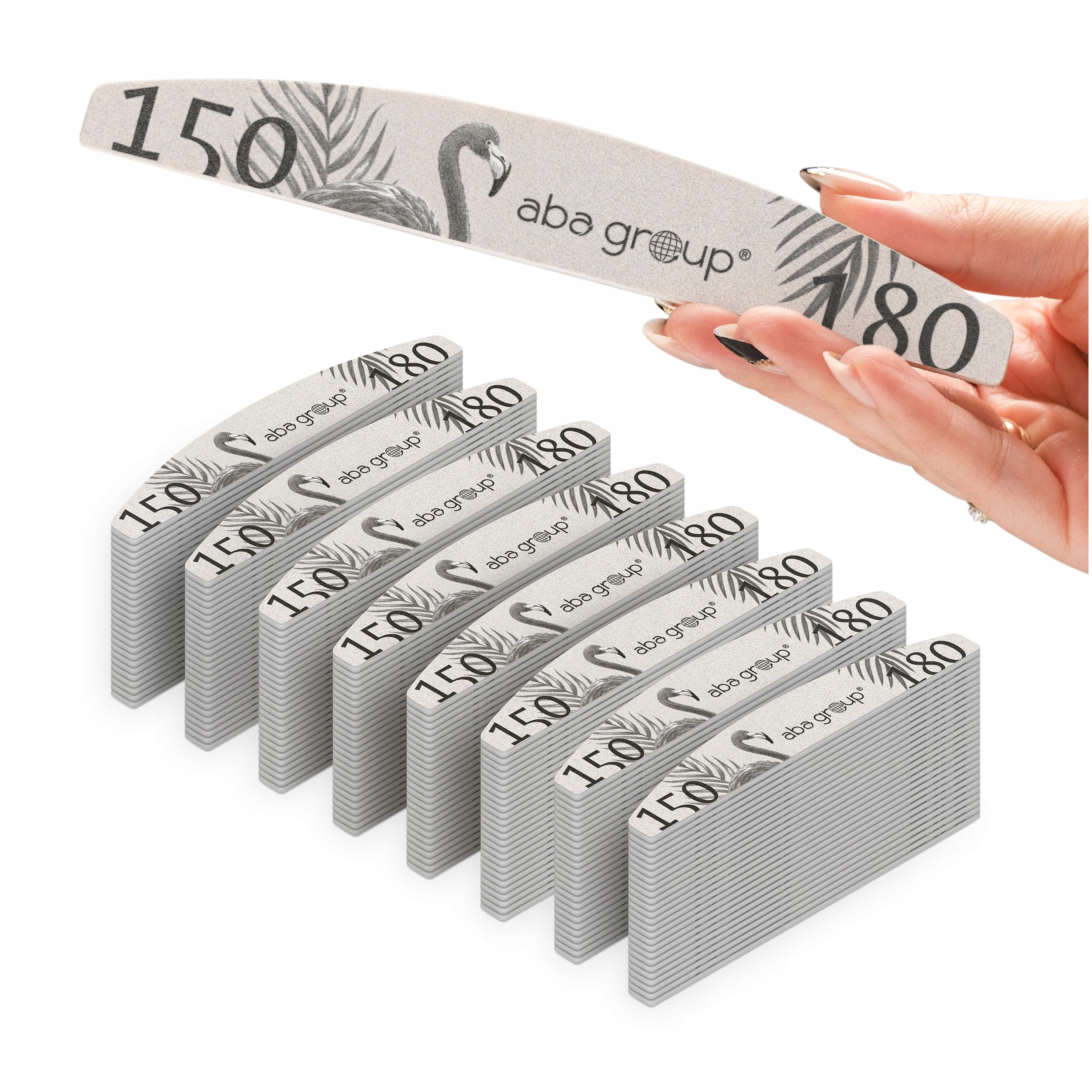 pilník na nehty Loďka Půlměsíc 150/180 Standard 200 ks Aba Group