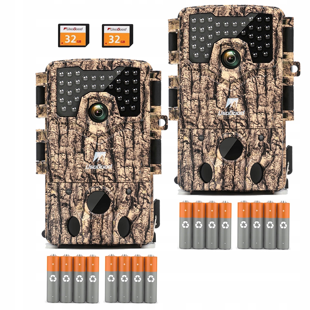 Lovecká Kamera 48 Mp 4K Lesní Noční Vidění Doba Spouštění 0,3 S 32 Gb 2 Ks