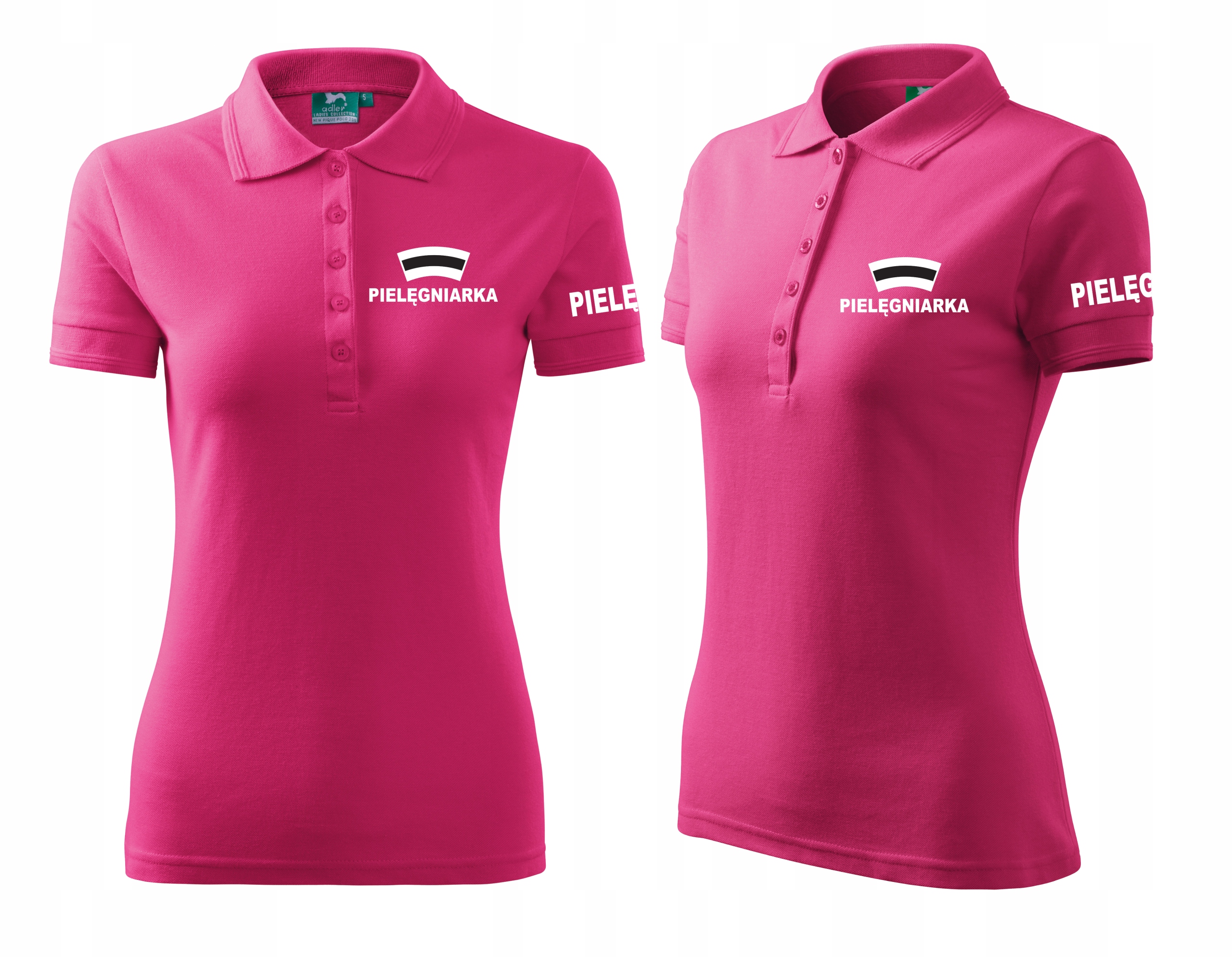 damska koszulka polo PIELĘGNIARKA czepek XL