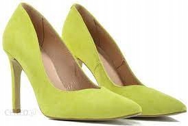 Kanárkové klasické lodičky dámské podpatkové boty R.Polański 39