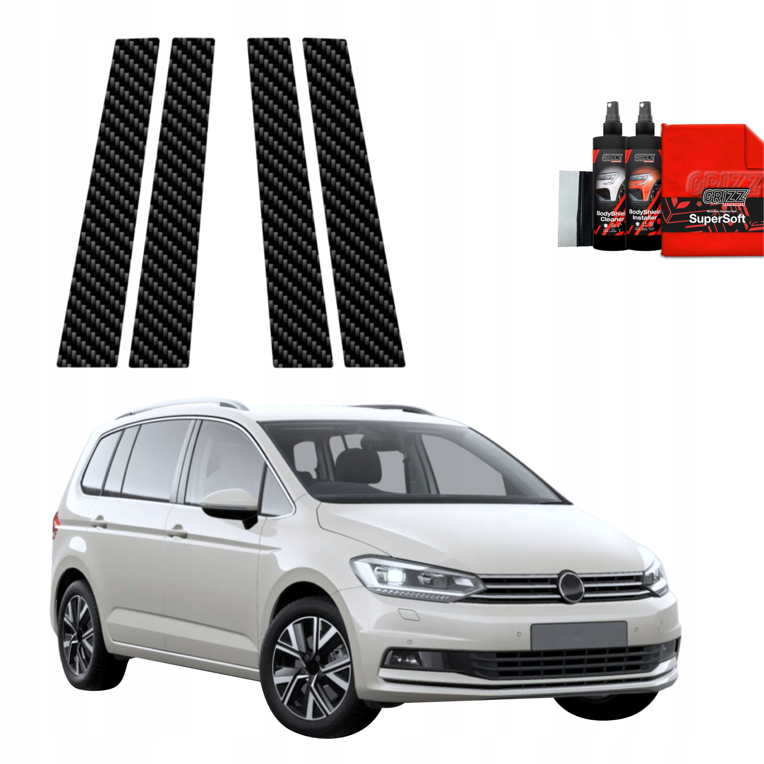 4v1 Fólie na sloupky pro Volkswagen Vw Touran (2024-2025)