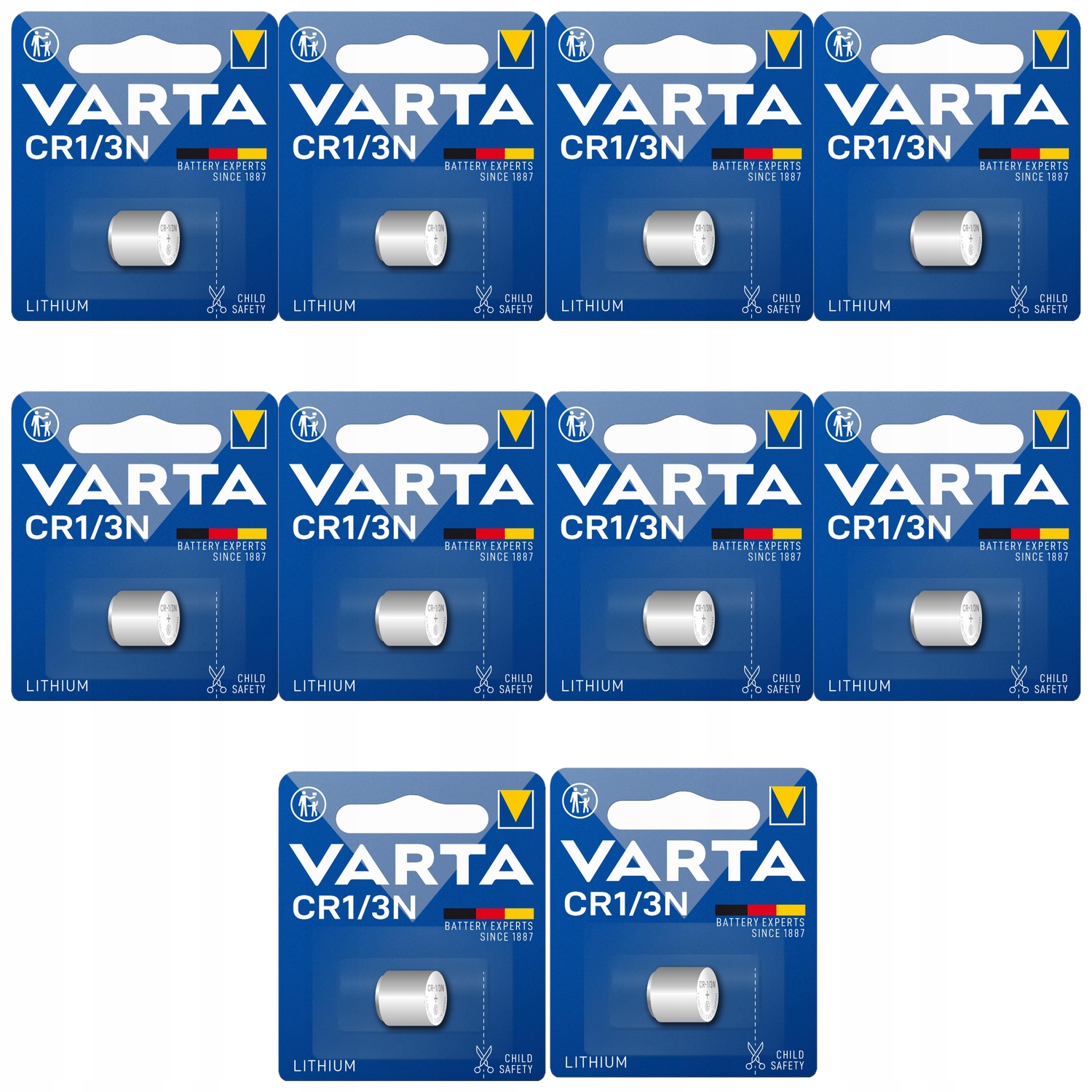 Varta Cr 1/3N Knoflíková lithiová baterie pro fotoaparát a zaměřovač 3V x10
