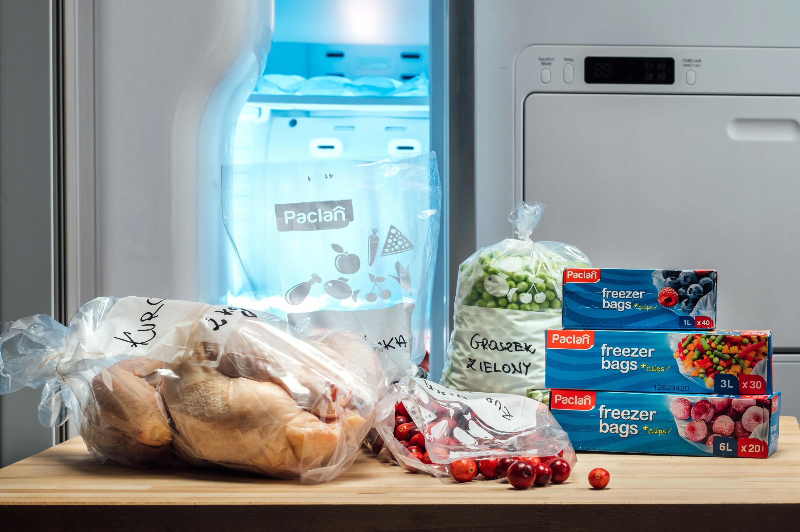 Woreczki do mrożenia żywności pokarmu 3l 30sztuk Marka Paclan