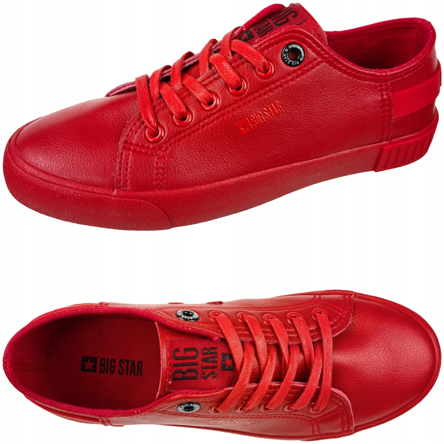 

Czerwone trampki Big Star ekoskóra GG274068 38