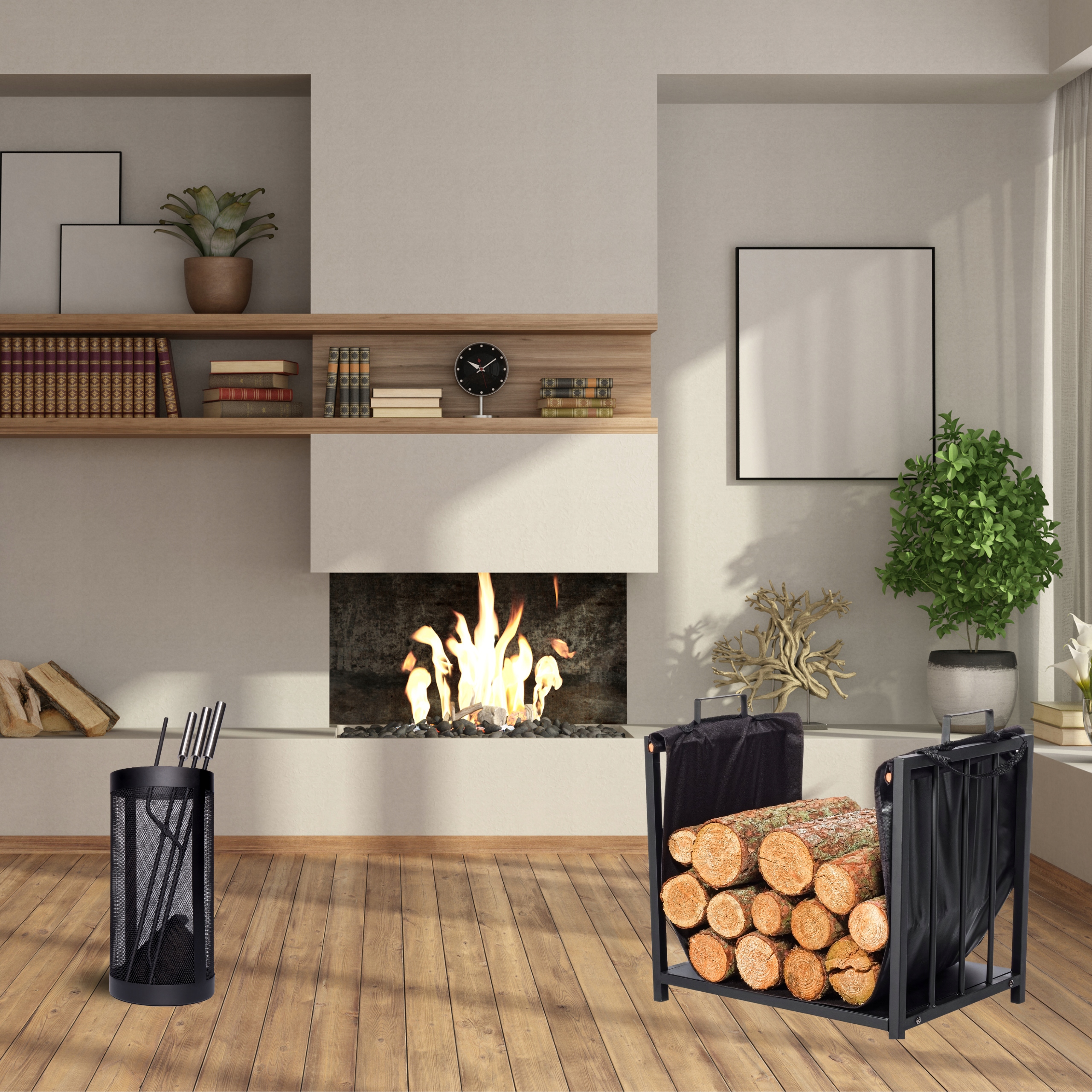 NARZĘDZIA KOMINKOWE ZESTAW AKCESORIA 5 SZTUK + STOJAK KOSZ METALOWY ZMIOTKA Waga produktu z opakowaniem jednostkowym 1.7 kg