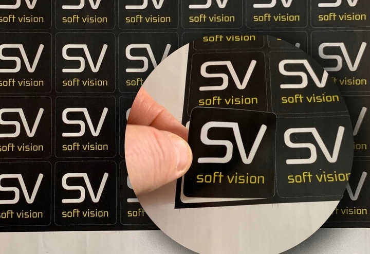 NAKLEJKI Z LOGO TWOJEJ FIRMY etykiety 6cm 500 szt Producent bez marki