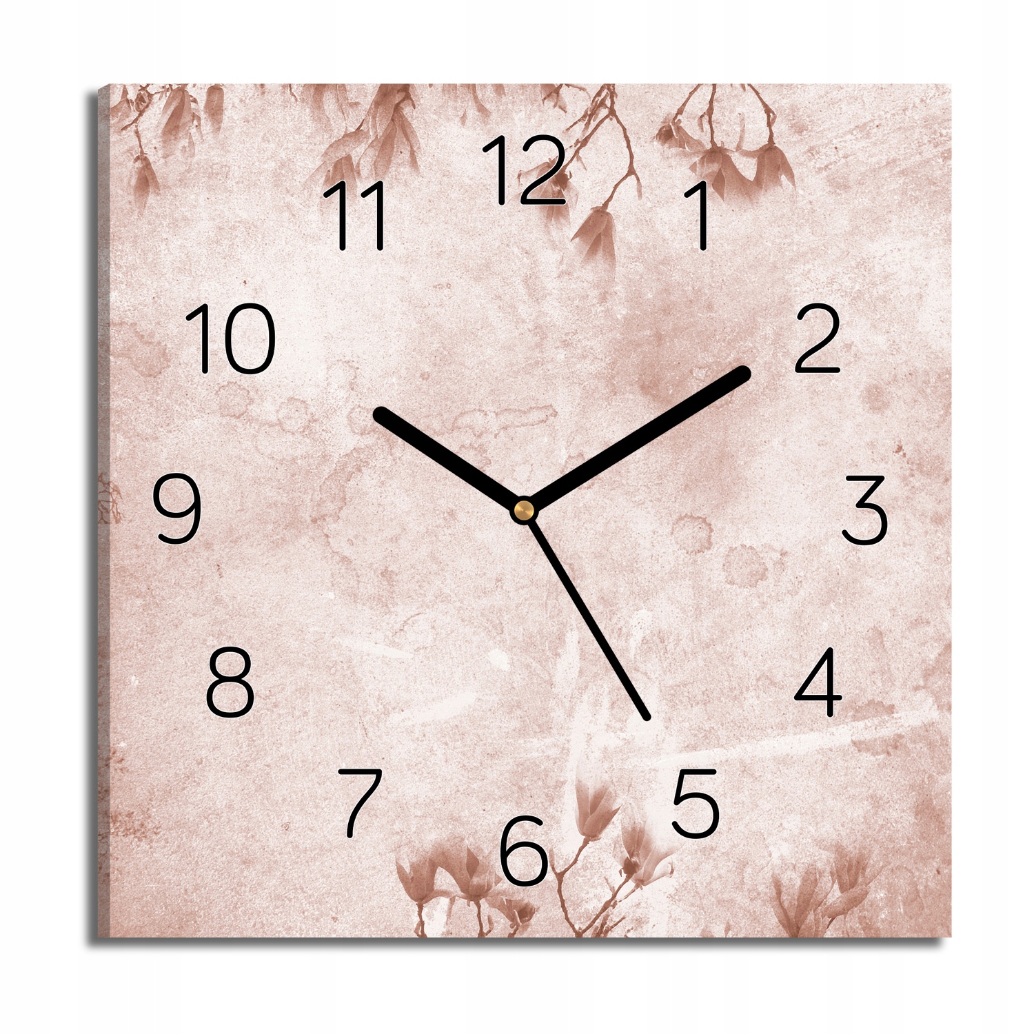 hodiny canvas Magnolie vintage do kanceláře 30x30 tiché