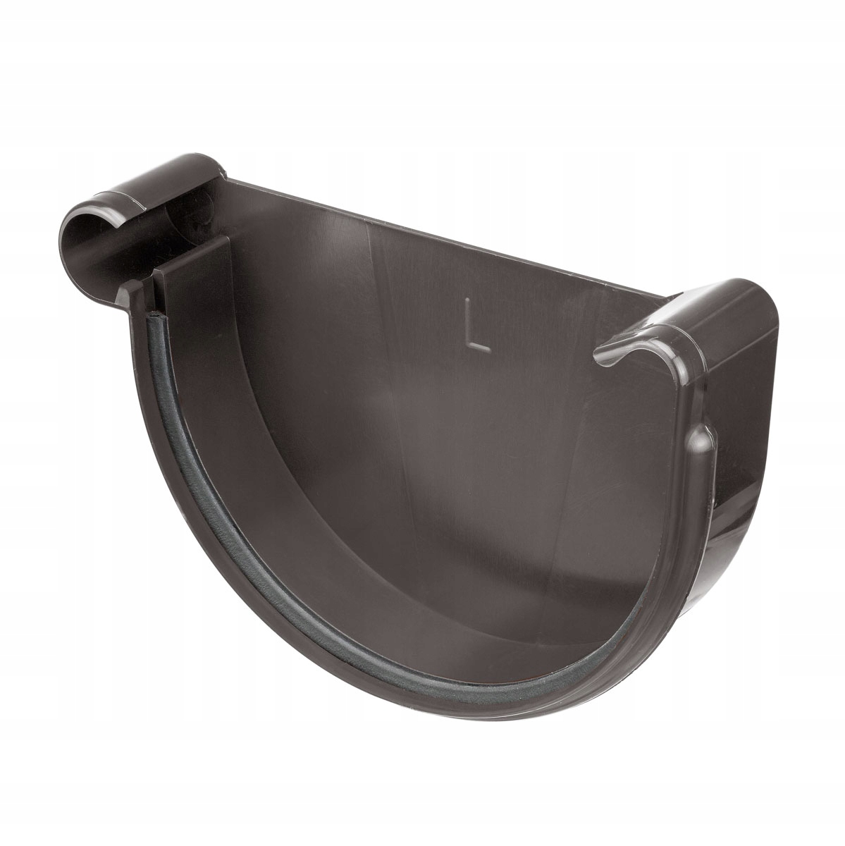 Denko rynny lewe zaślepka 125 mm brąz PVC EAN (GTIN) 5900805024162