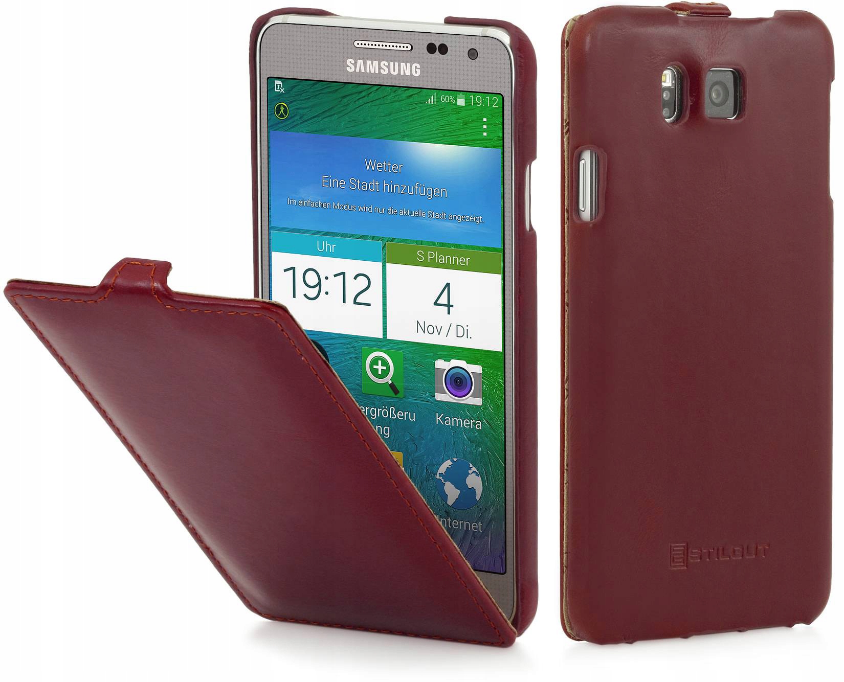 

Etui skórzane Stilgut z klapką do Galaxy Alpha