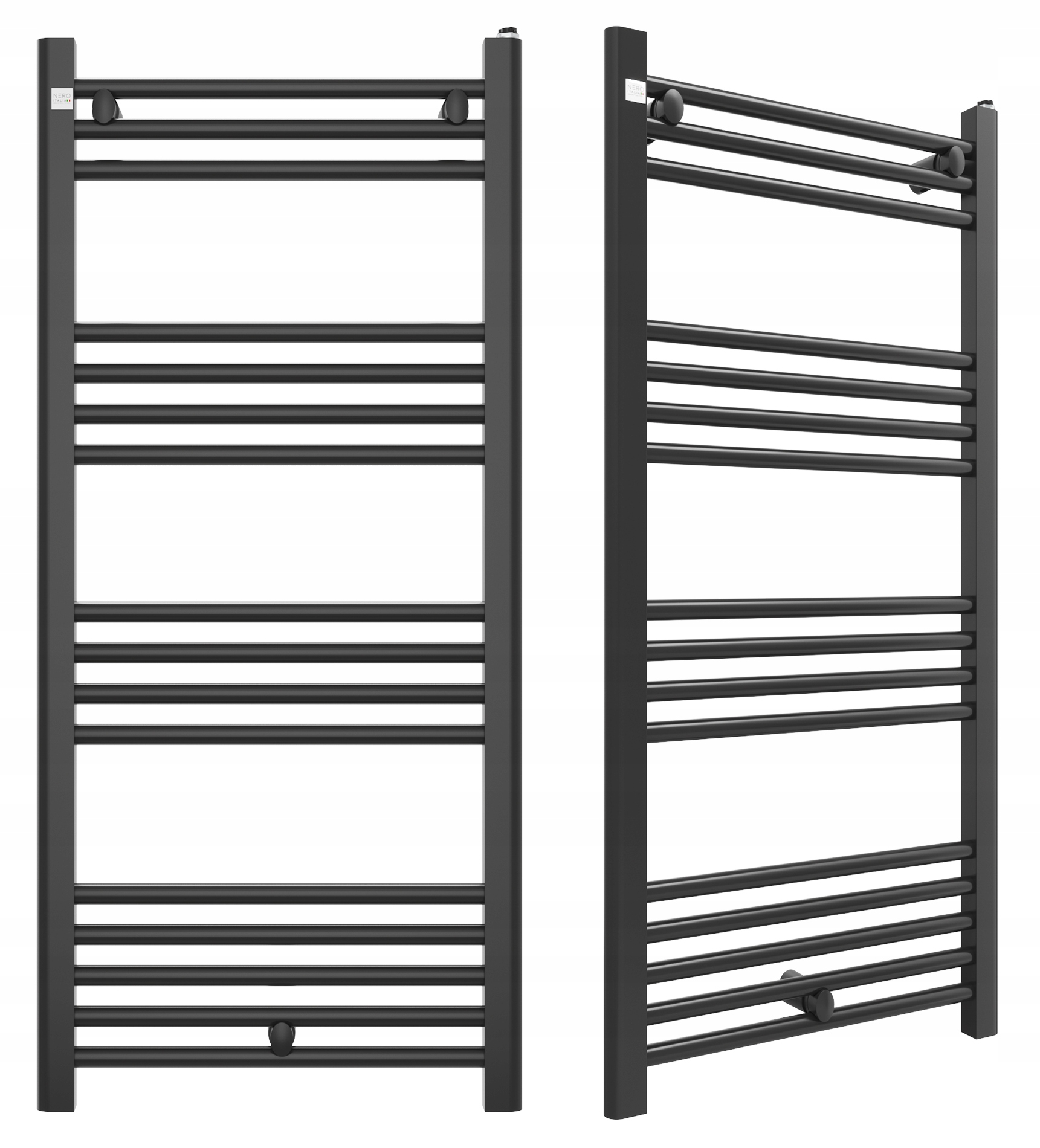 Kúpeľňový Kalorifer 50/110 cm Čierny Rebríkový Ohrievač Moderné Puerto