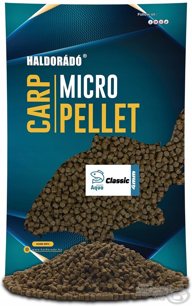 Pellet Haldorado Carp Micro Aqua Garant Classic 4mm Karp Method Feeder