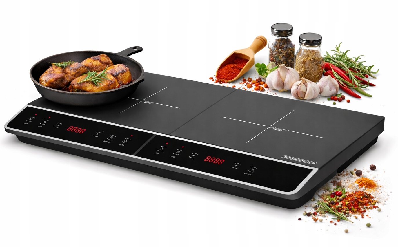 Kuchenka Płyta Indukcyjna 3500W Dwupalnikowa Podwójna Przenośna Timer