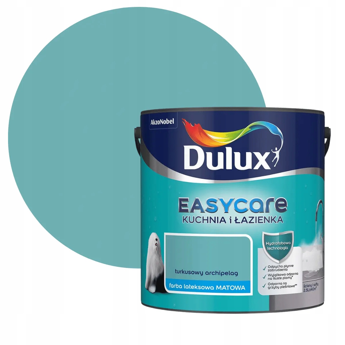 Dulux Easy Kuchyně Koupelna Tyrkysová souostroví 2,5L Mat