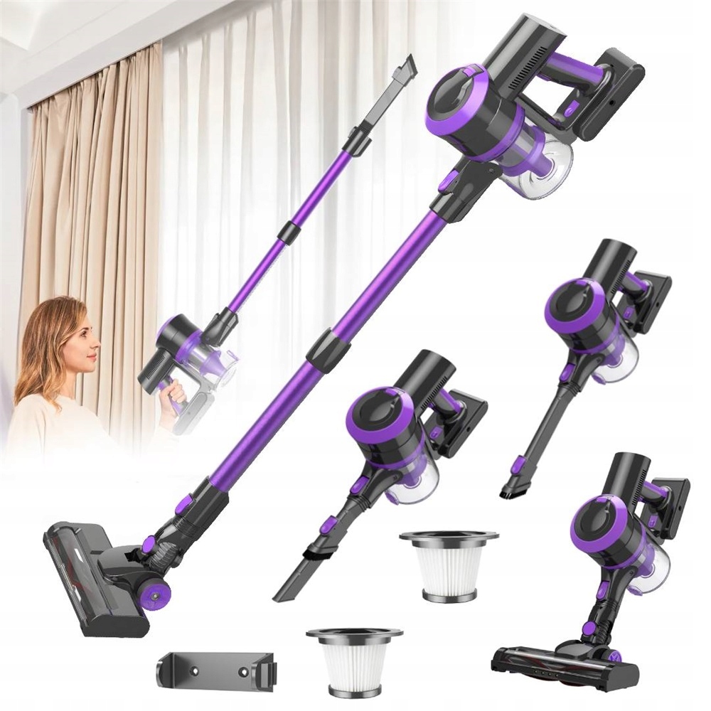 30KPA Vysavač 4 V 1 Elektrický Podlahový Kartáč Led Displej