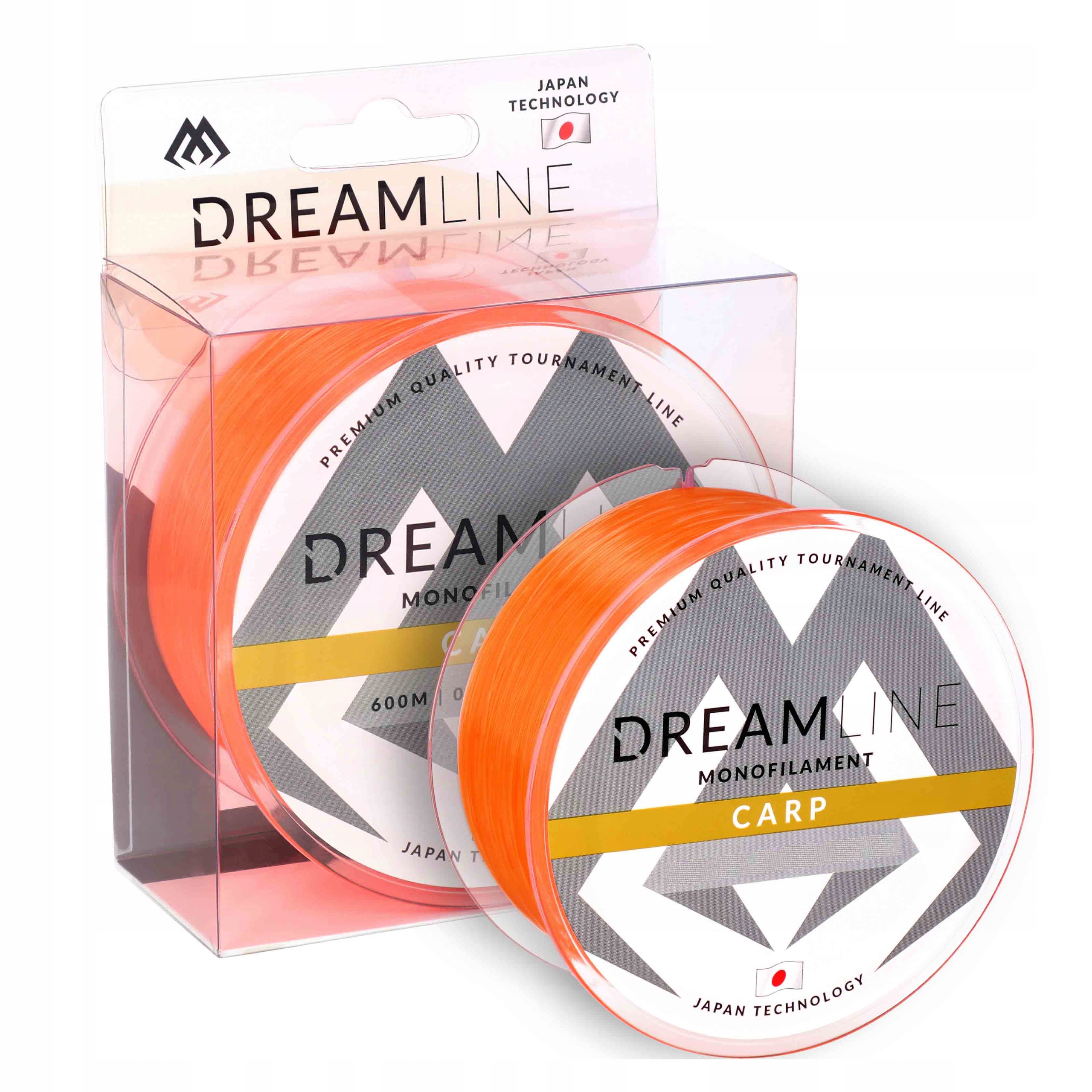 Żyłka Karpiowa Dreamline Carp Orange pomarańczowa 0,30mm 600m Mikado