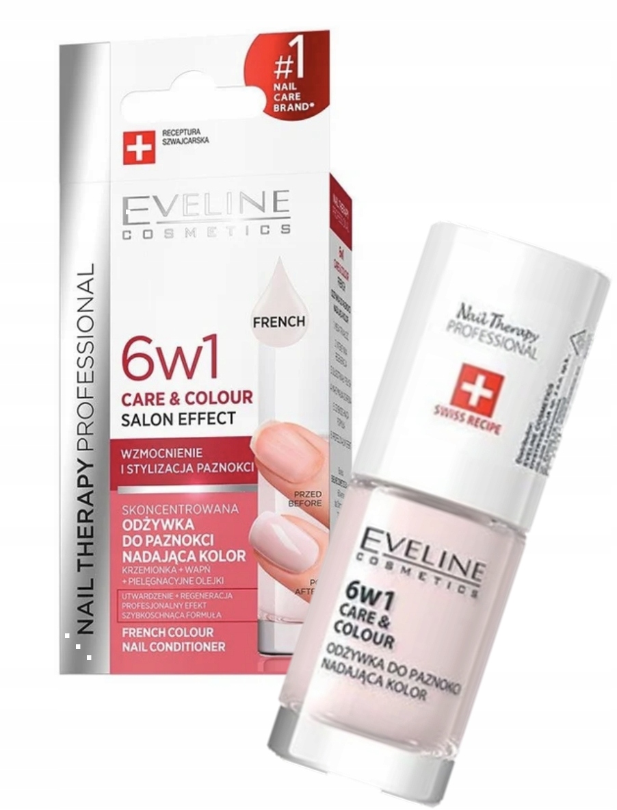 Eveline Odżywka Do Paznokci Nadająca Kolor 6w1 French-Zdjęcie-0