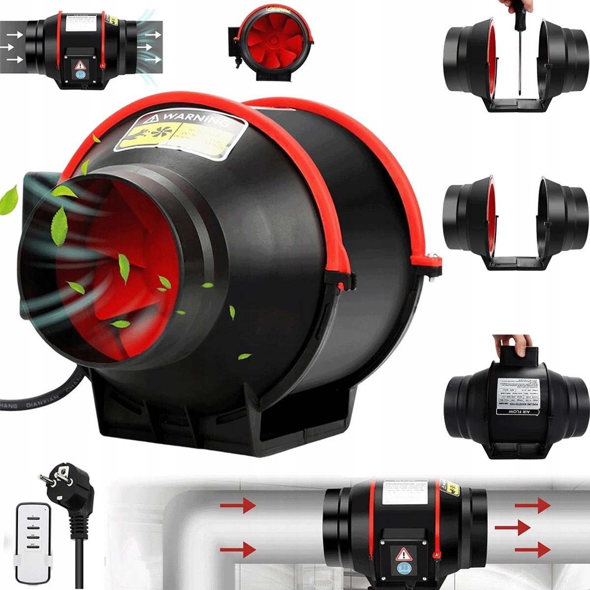 Ventilátor 310 m³/h s regulací otáček 40 W, tichý pro vlhké prostory