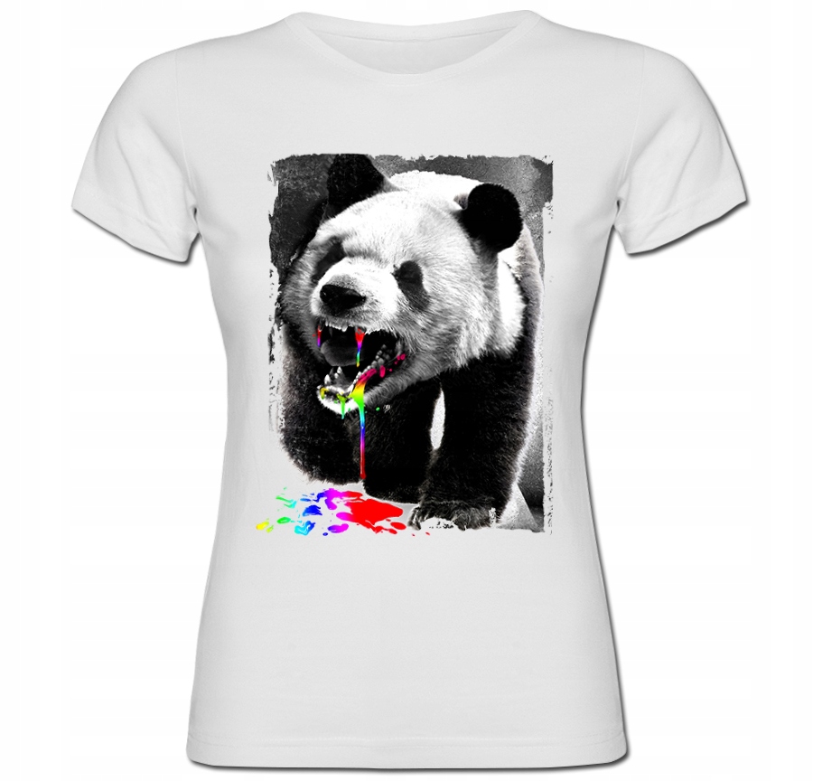 

Koszulka z pandą Miś Panda kolory tęcza L