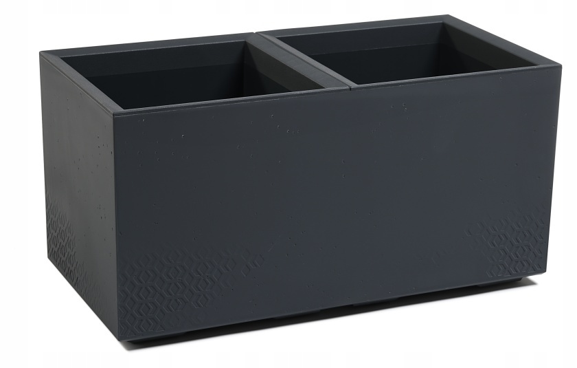 Kwietnik Karo Eco recycled 800x400 antracyt Lamela