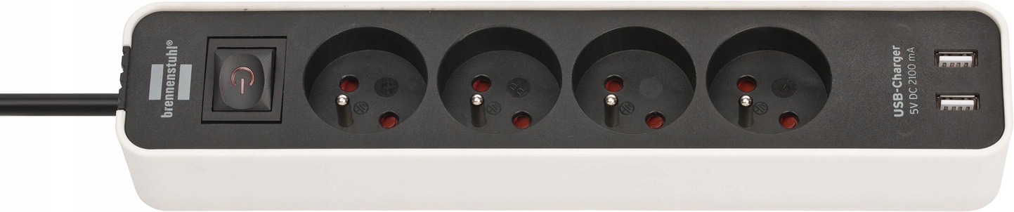 LISTWA ZASILAJĄCA PRZEDŁUŻACZ 4 GNIAZDA 2xUSB