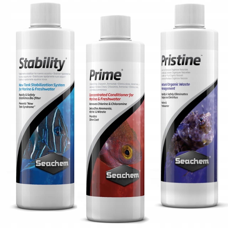 Set Seachem Stability Pristine Prime Set Pro Akvárium 3x500 ml