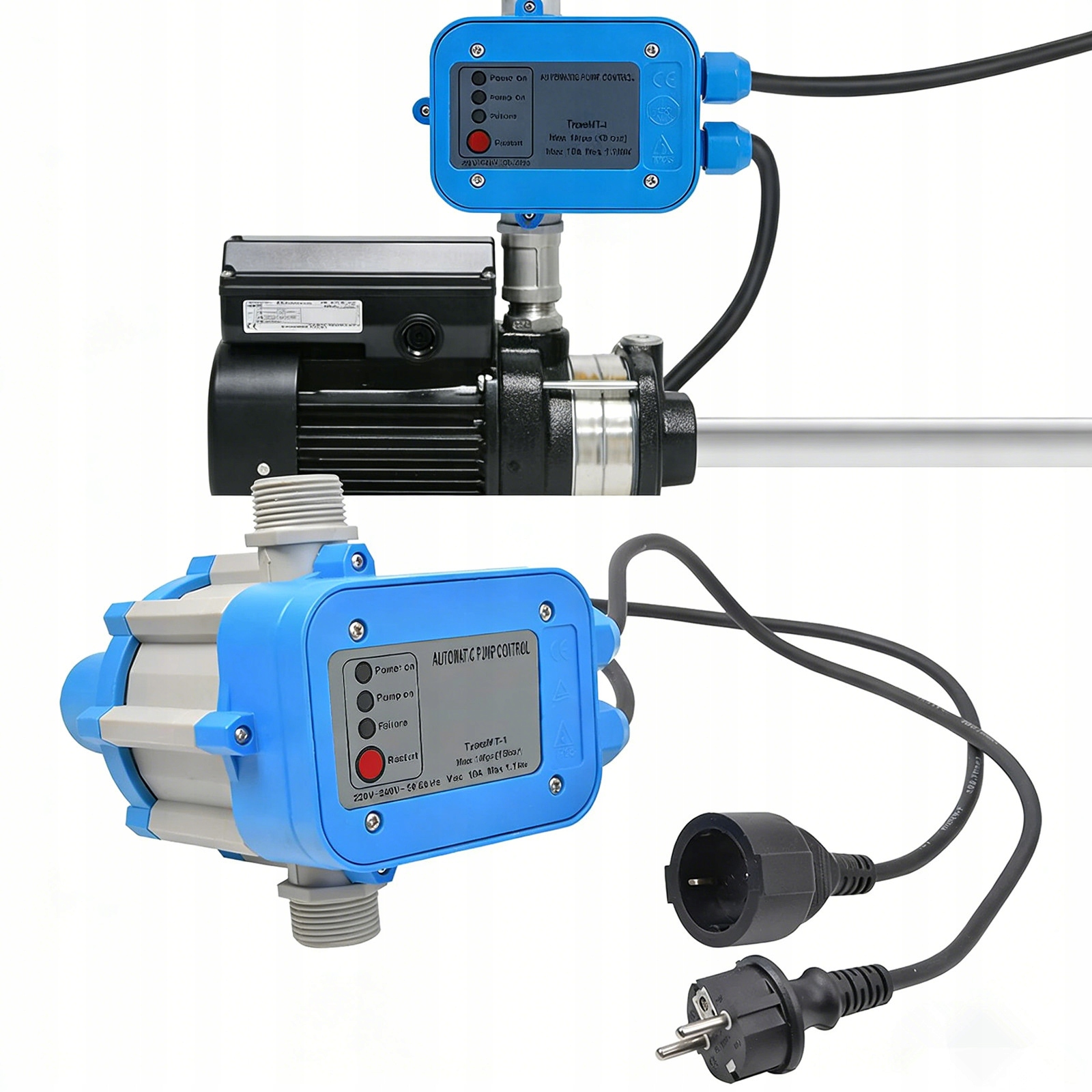 Spínač Tlakového Spínače Regulátor Suchého Chodu Čerpadla Bez Zástrčky 240V