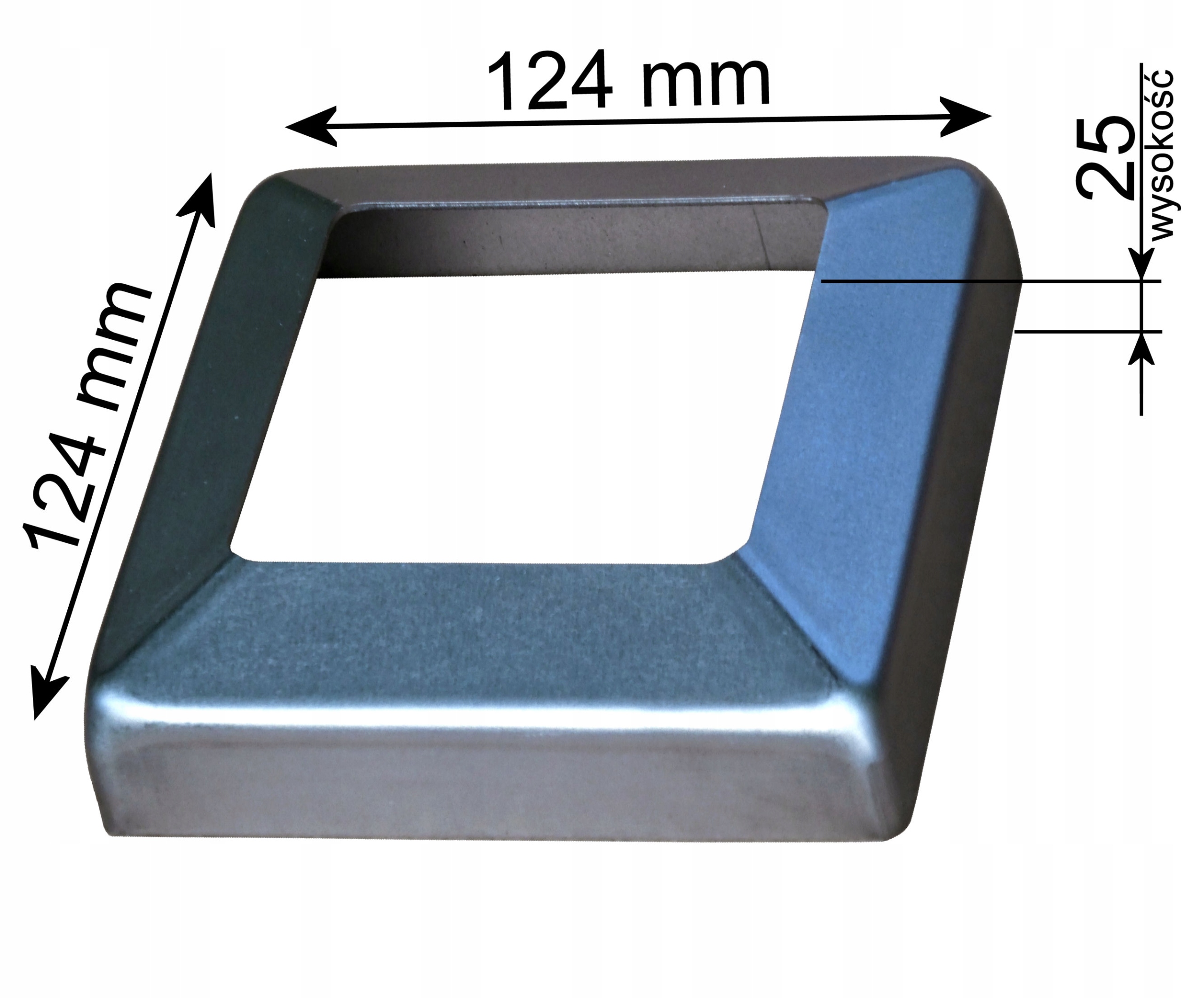 Maskownica stalowa 120x120 do słupka 80x80 mm Kod producenta M.83-125.5