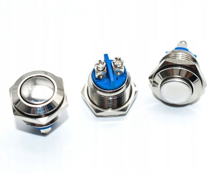 PRZYCISK przełącznik na panel 16mm metalowy 230v Kod producenta D1