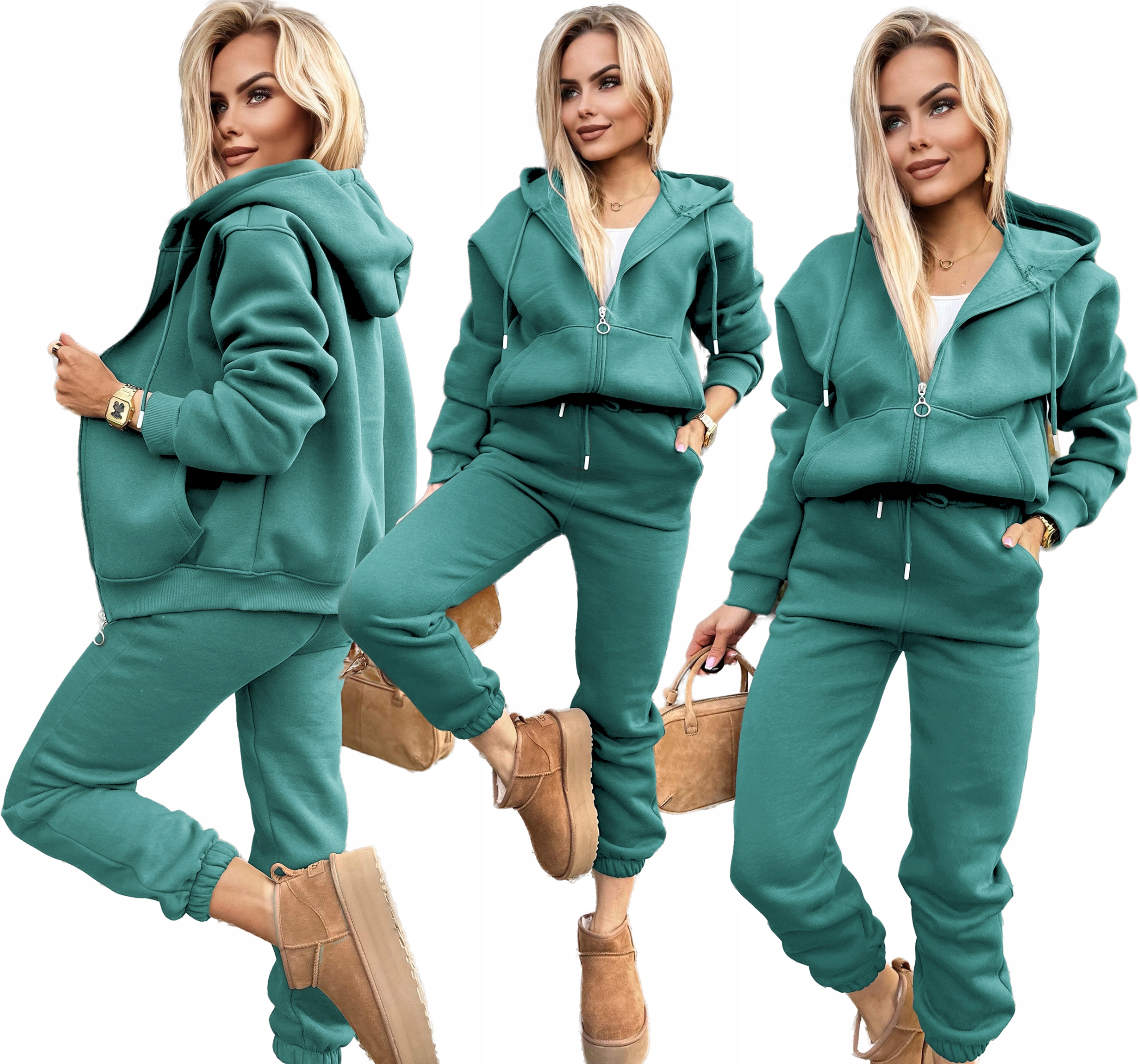 Bavlněný tepláková souprava Teplákovka kalhoty rozepínací mikina S Marcela