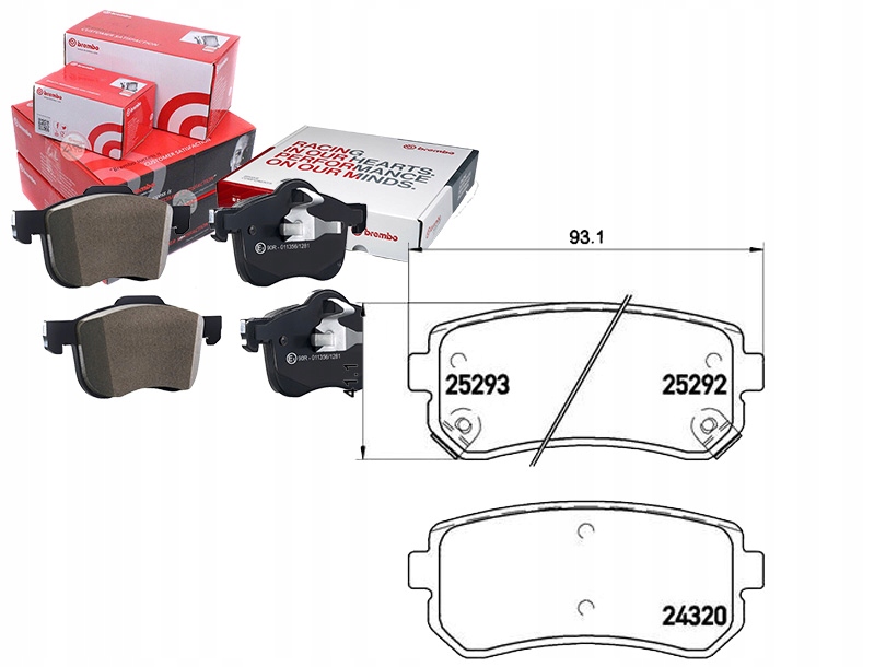 Brzdové Destičky Kia Sportage 10- Zadní Brembo