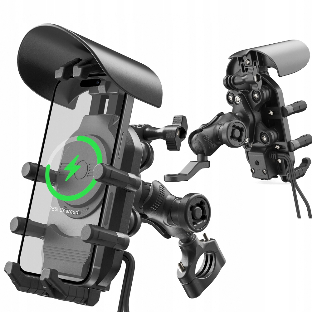 Usb Indukční Nabíječka Motocyklový Držák Telefonu Motor Tlumič Vibrací