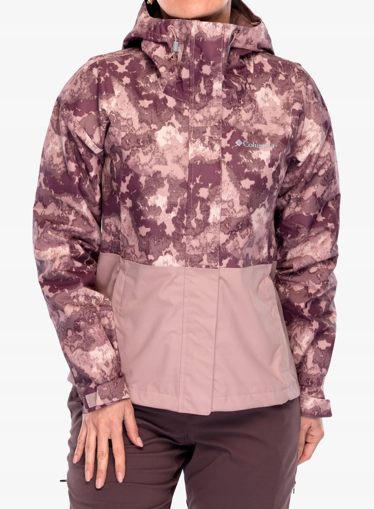 Dámská nepromokavá bunda Columbia Hikebound Printed eraser pink Xs