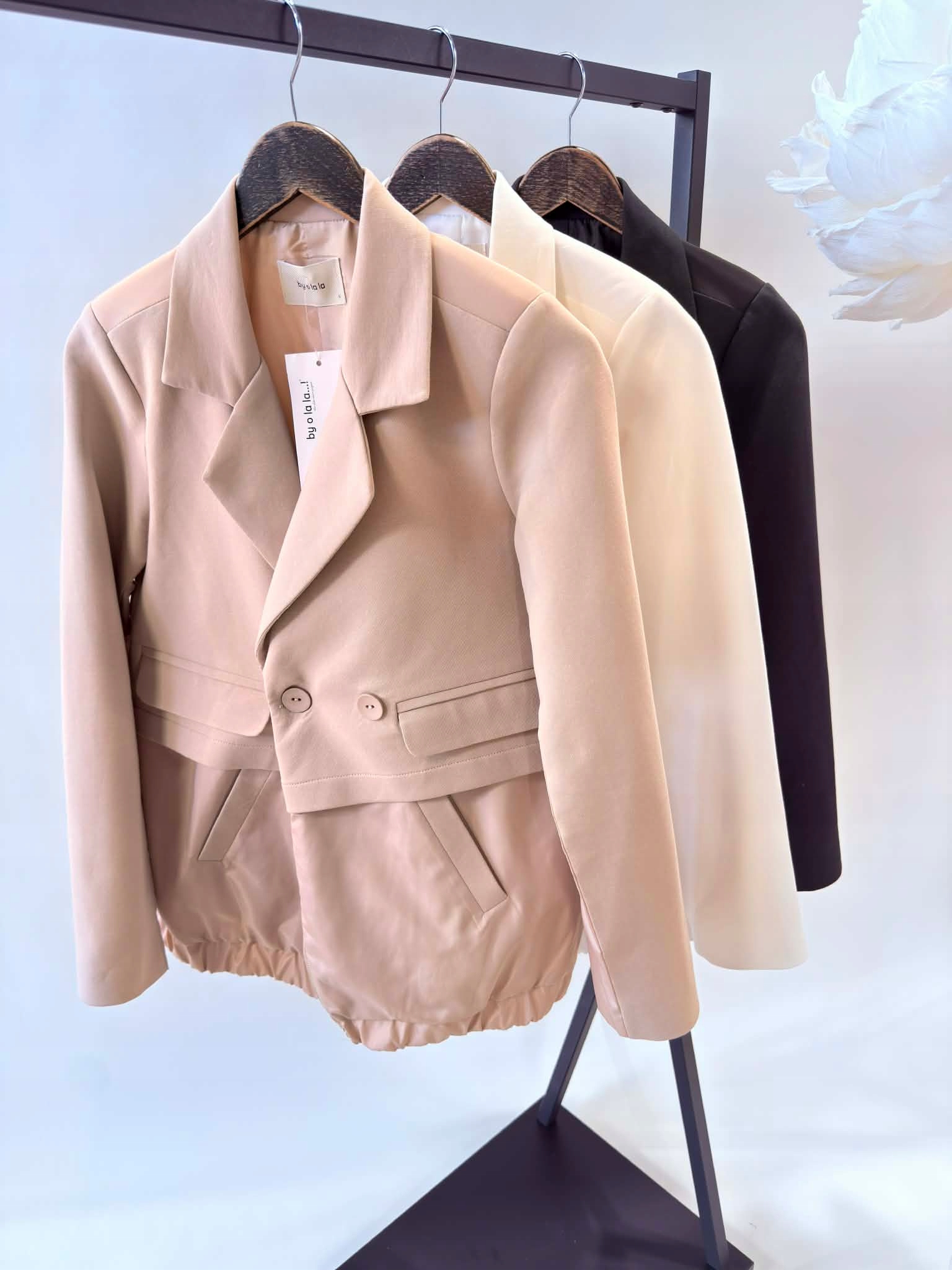 By O La La...! Bunda Sako S Ortalionem Černá L