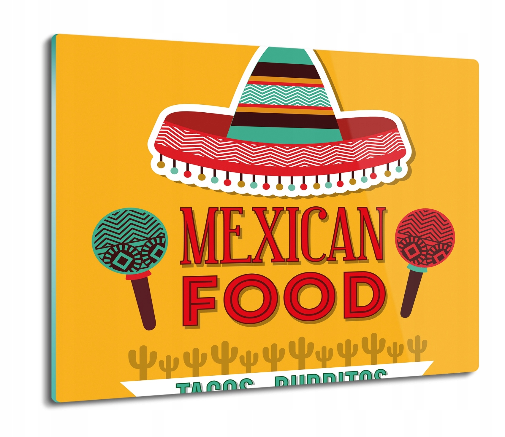 

Plakat Meksyk styl 60x52 deska do kuchni szklana