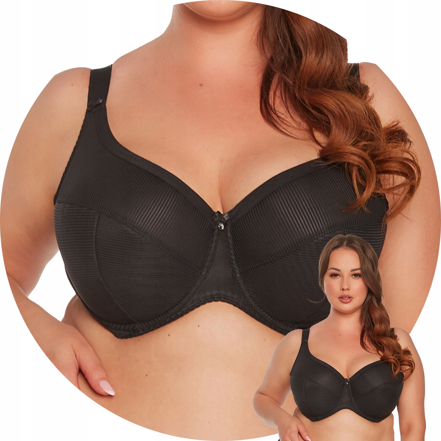 Gaia 1058M Sonia Maxi Polovyztužená podprsenka Semi Soft černá 85J