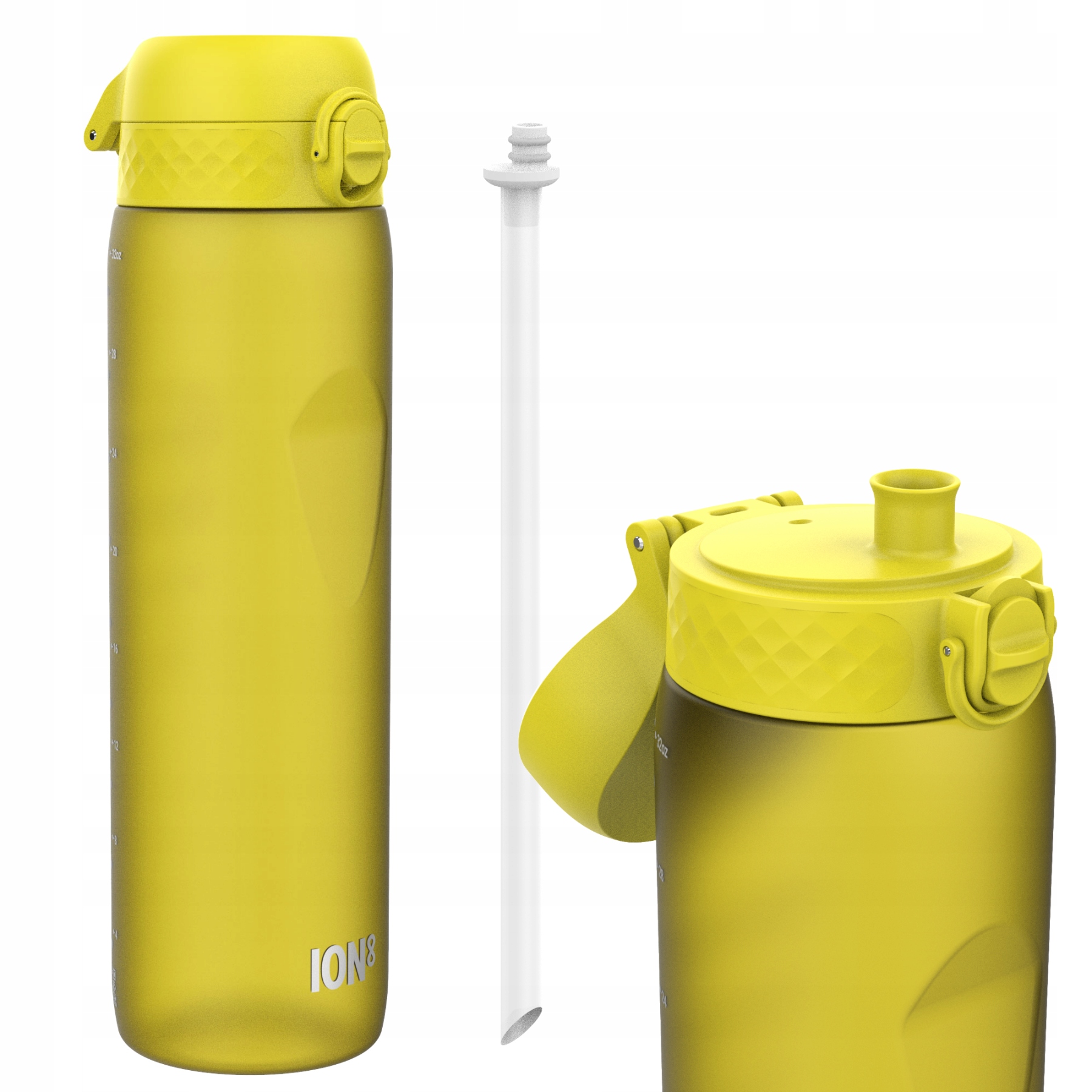 Duży Bidon Ze Słomką Treningowy Sportowy Krótki Ustnik ION8 1 L 1000 ml