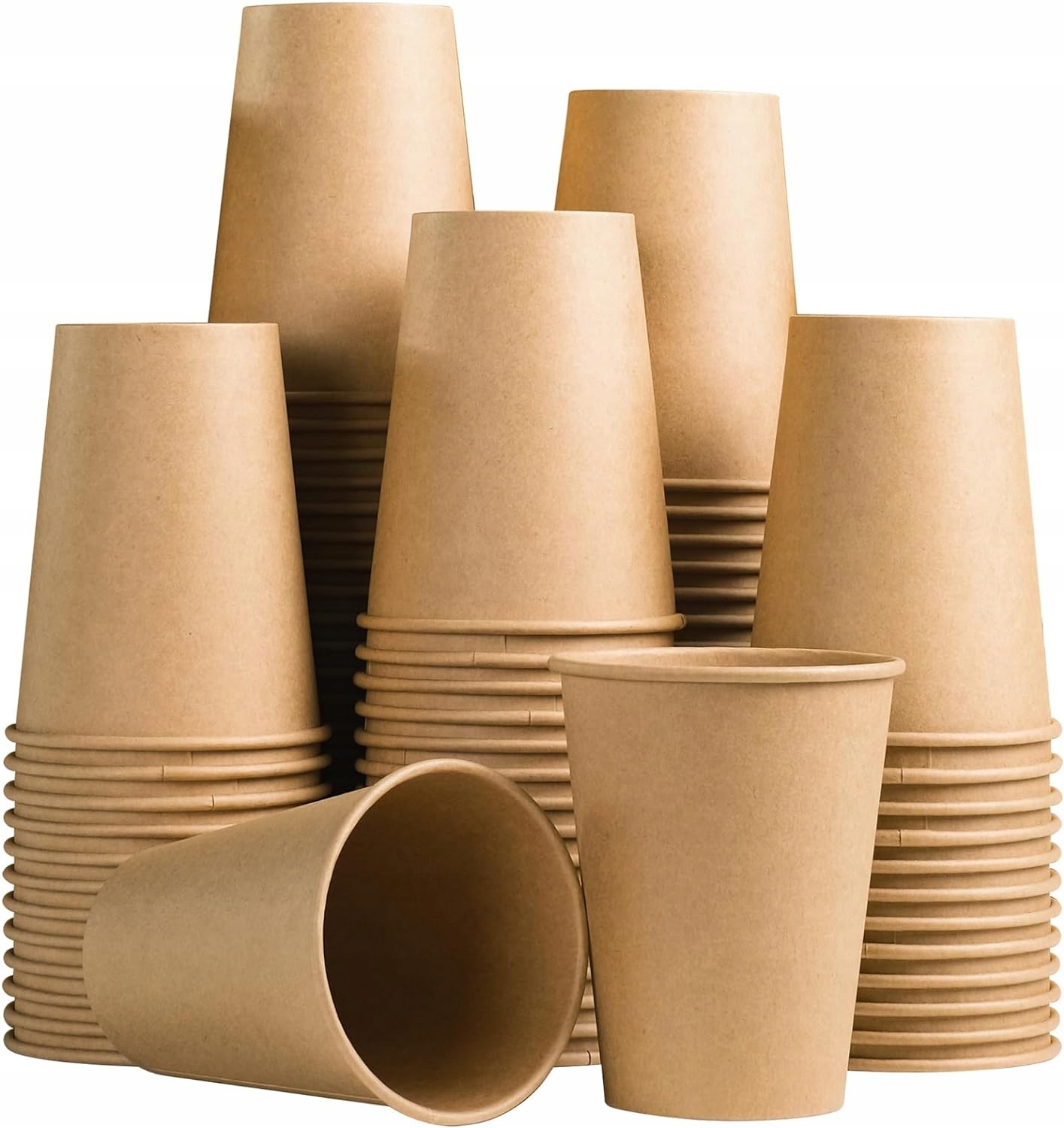 KUBECZKI KUBKI PAPIEROWE KRAFT DO KAWY HERBATY GORĄCYCH ZIMNYCH NAPOJÓW 100