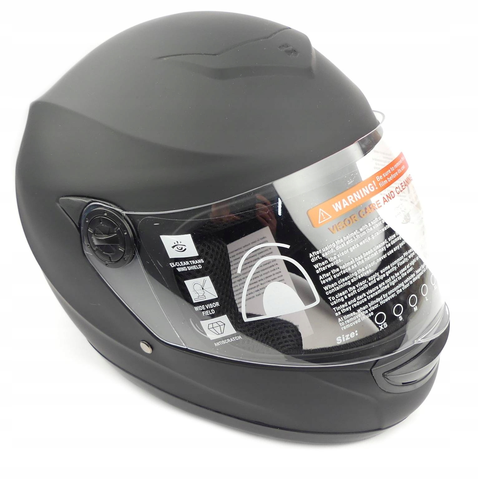 

Kask na motocykl skuter motorower czarny mat