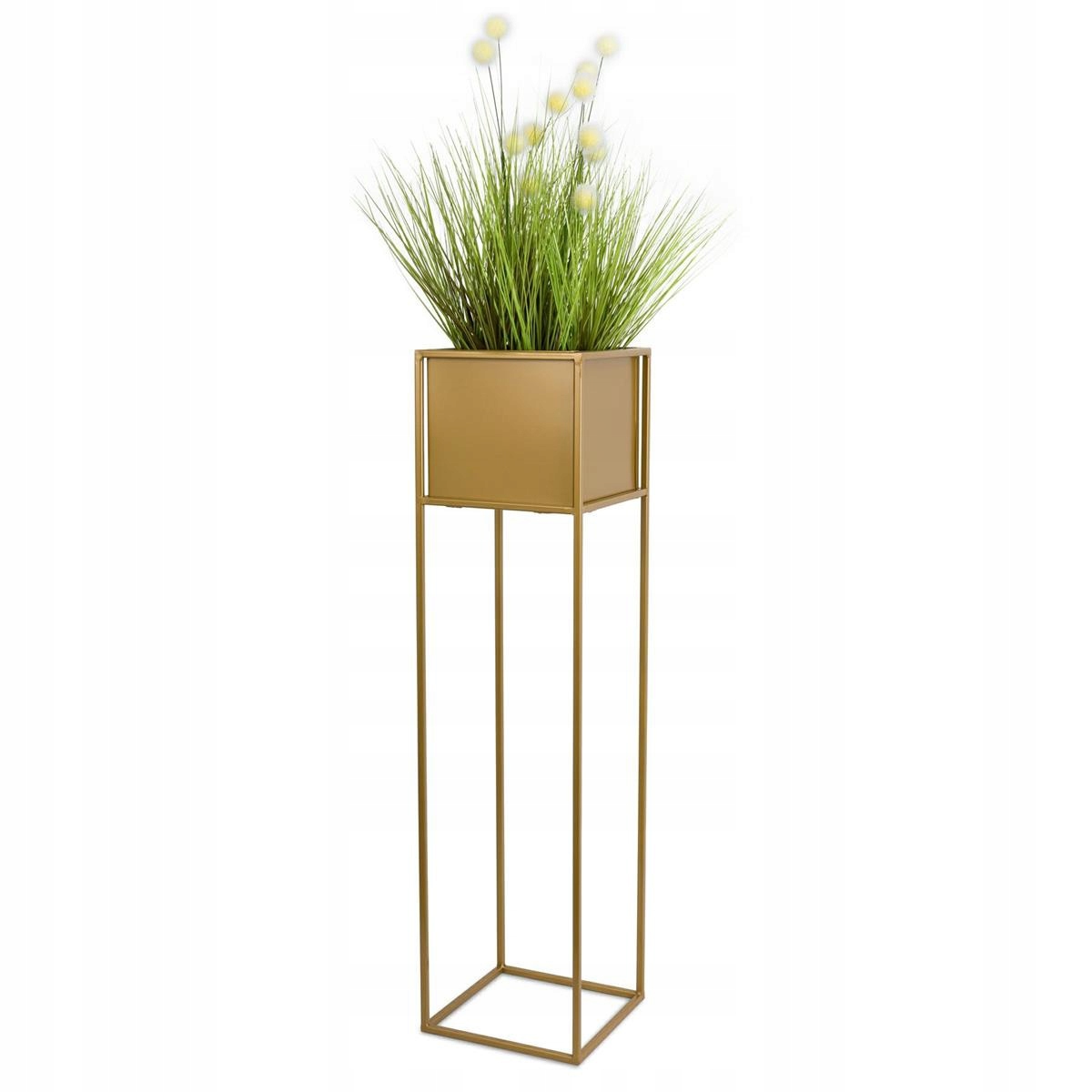 Stojanový květináč moderní stojan 90 cm, zlatý loft