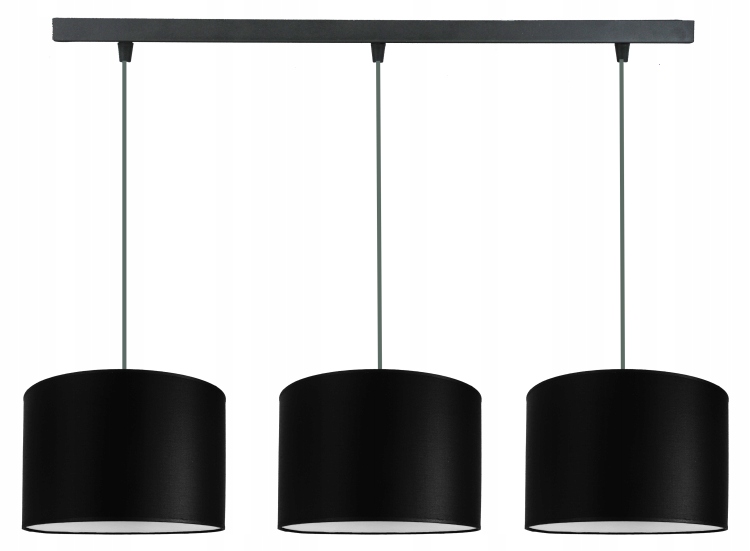 Závěsná stropní lampa lustr moderní stínidlo 20 cm černá Led