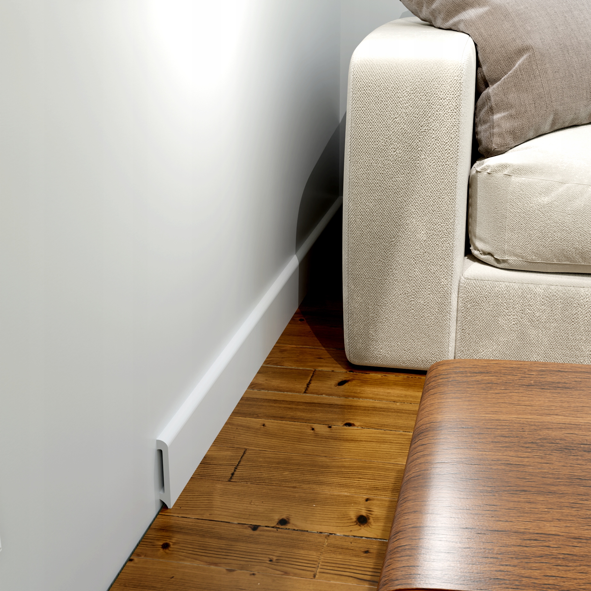 Listwa Przypodłogowa biała LCL-01 7,5cm Poliuretan Kod producenta LCL-01